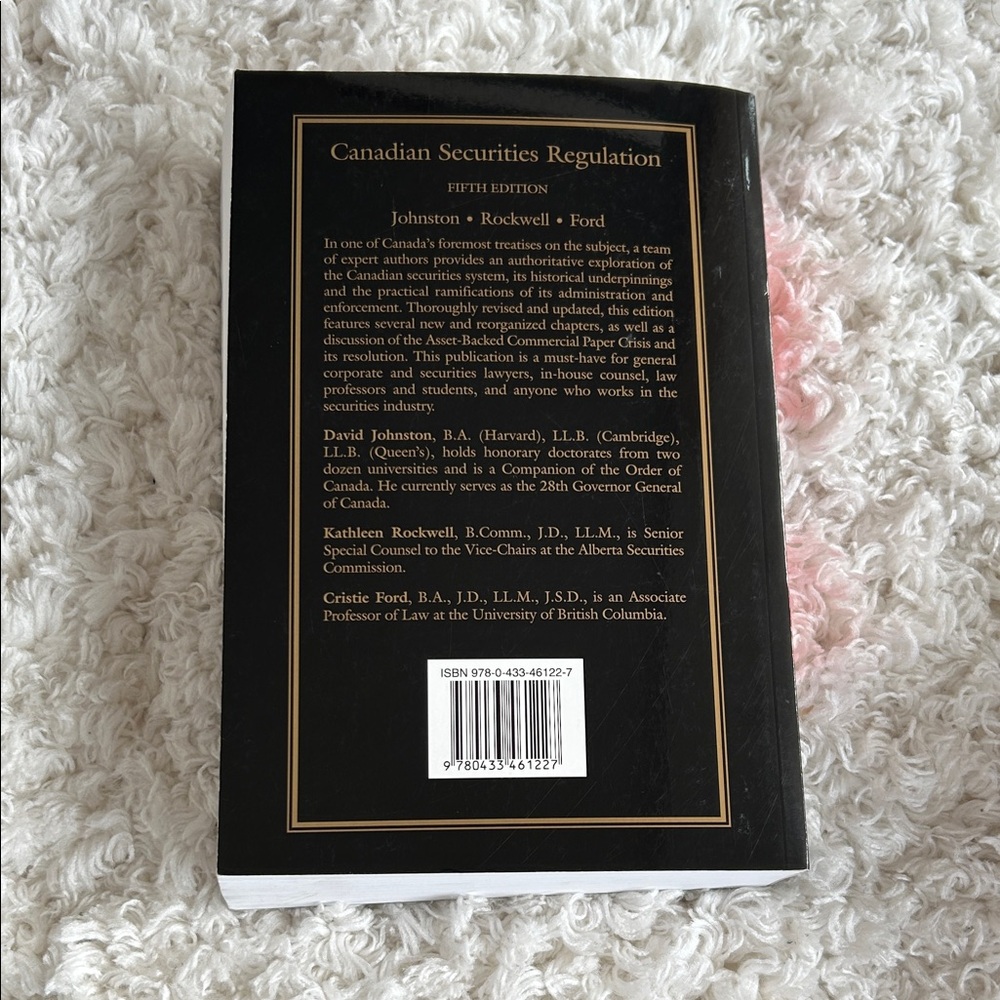 Canadian Securities Regulation - Student Edition Book - Picture 2 of 3